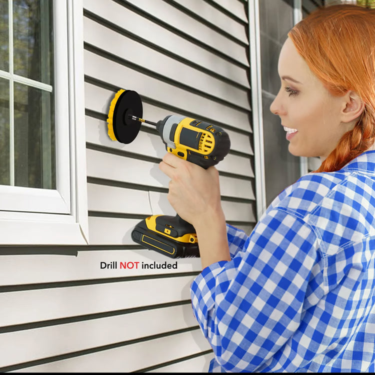 3-Brush Power Scrubber Drill Brush Attachment Kit
