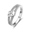 Sweet Cross Love sterling silver ring for Women Romantic Proposal and Engagement Jewelry