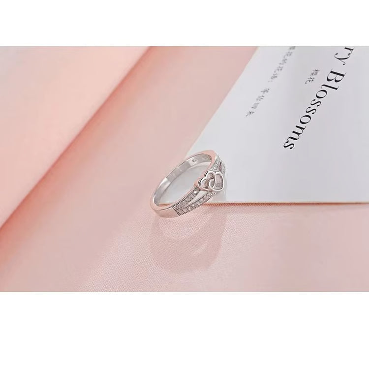 Sweet Cross Love sterling silver ring for Women Romantic Proposal and Engagement Jewelry