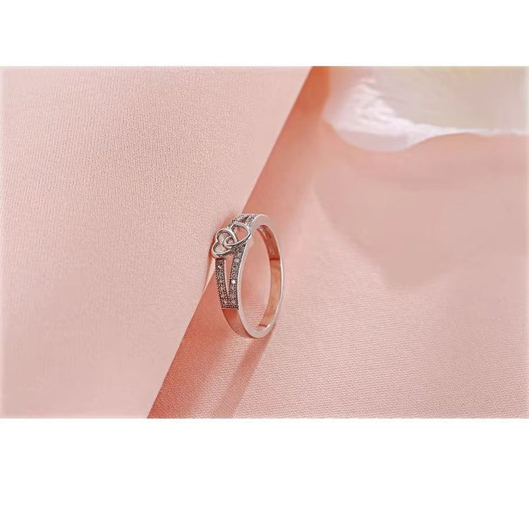 Sweet Cross Love sterling silver ring for Women Romantic Proposal and Engagement Jewelry