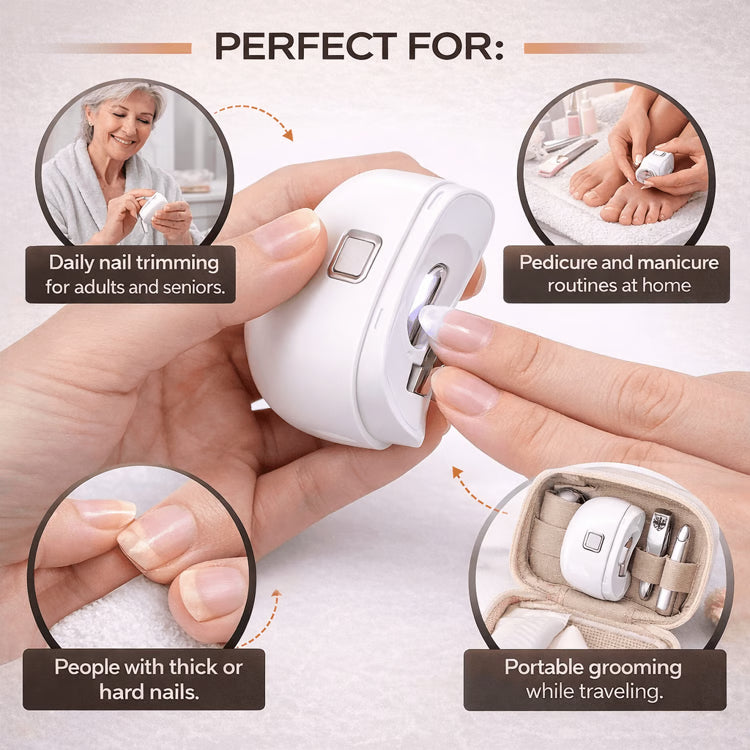 Electric Automatic Nail Clipper And Trimmer For Fingernails And Toenails